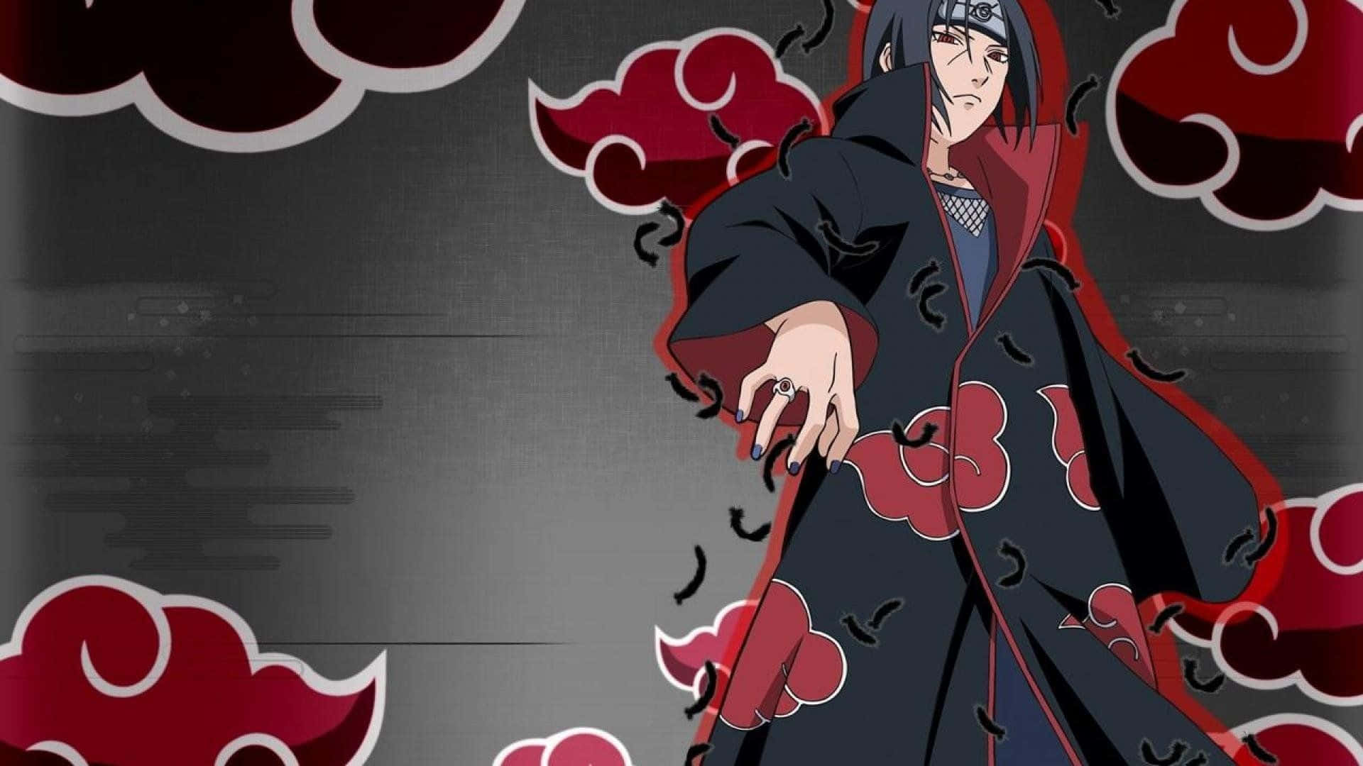 Cool Itachi Showing Off His Sharingan Background