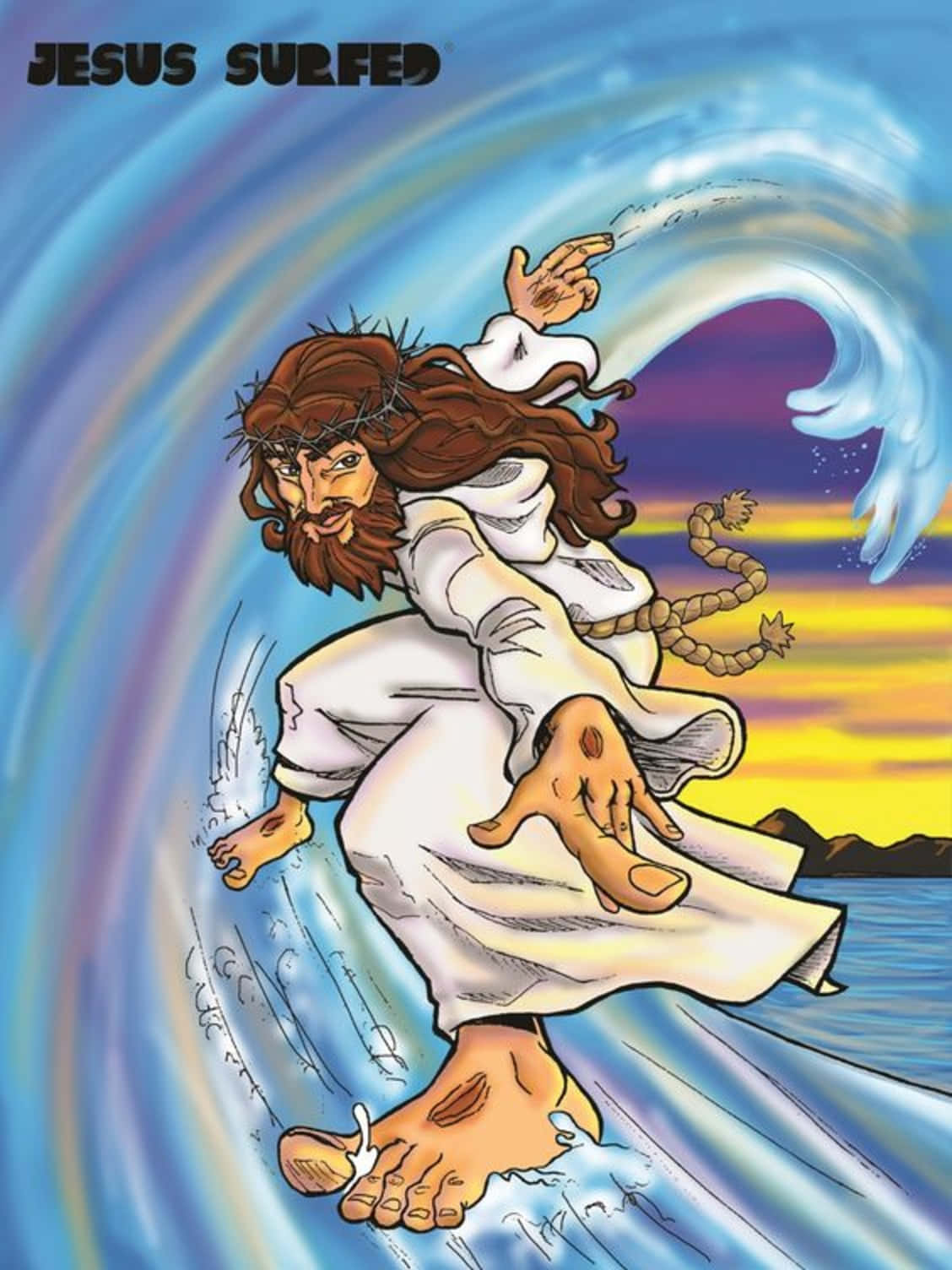 Cool Jesus Uses His Superpowers For Good Background