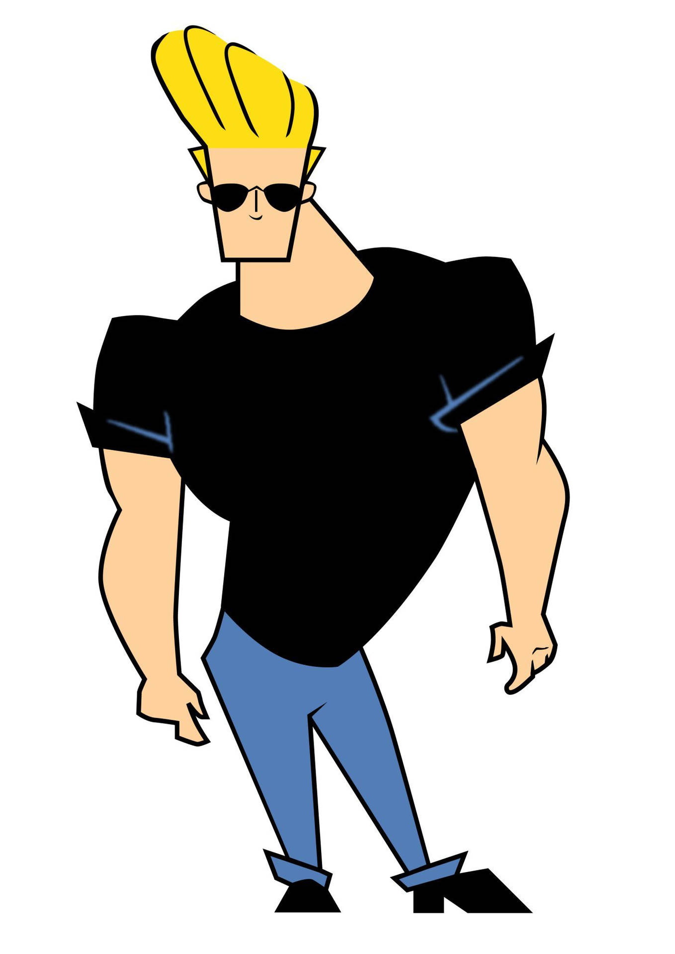 Cool Johnny Bravo Flexing Muscles Background