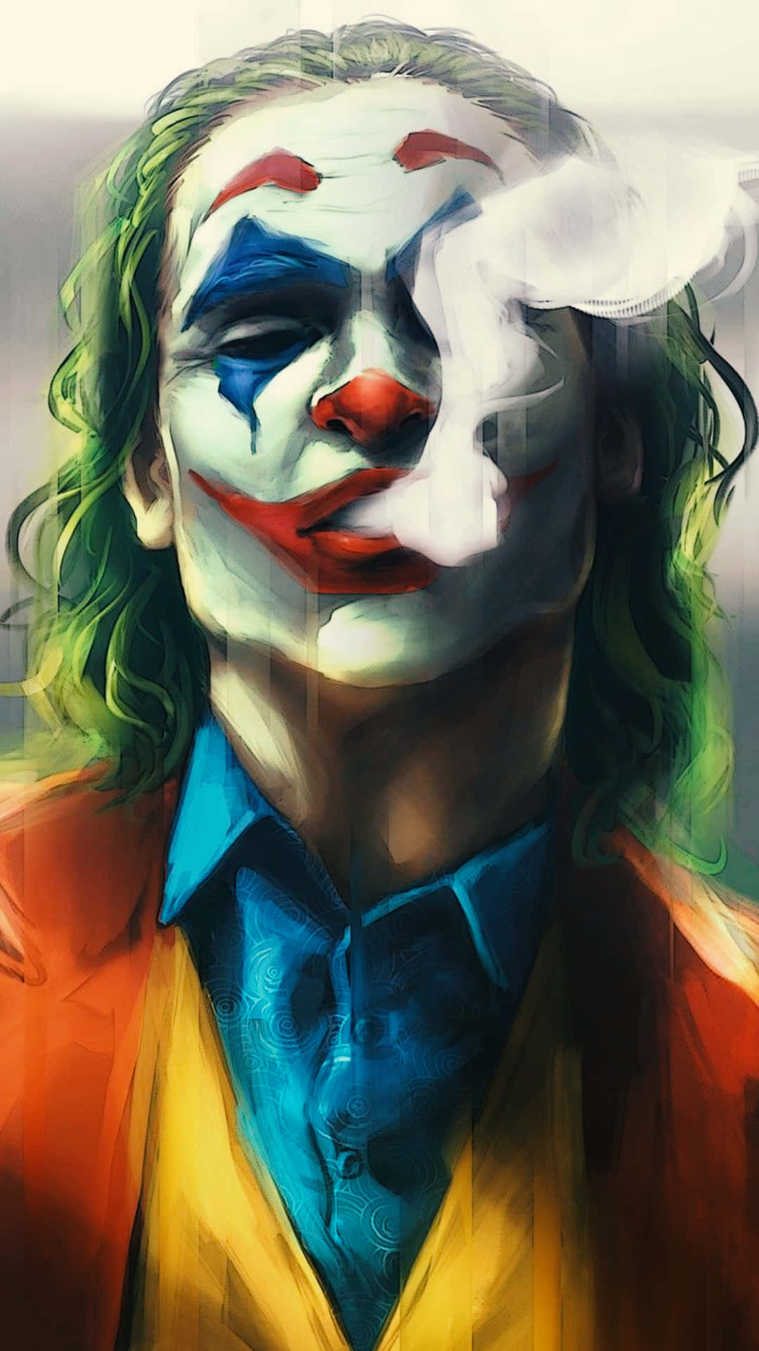 Cool Joker Smoking Artwork Background