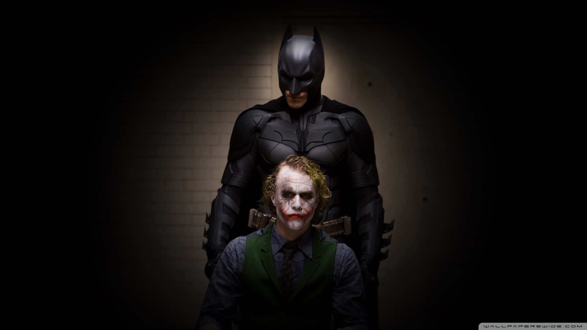 Cool Joker With Batman Background