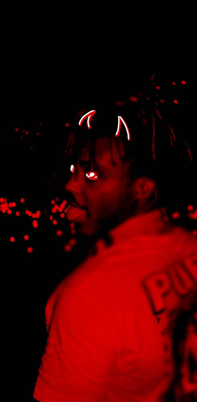 Cool Juice Wrld With Tongue Poking Out Background