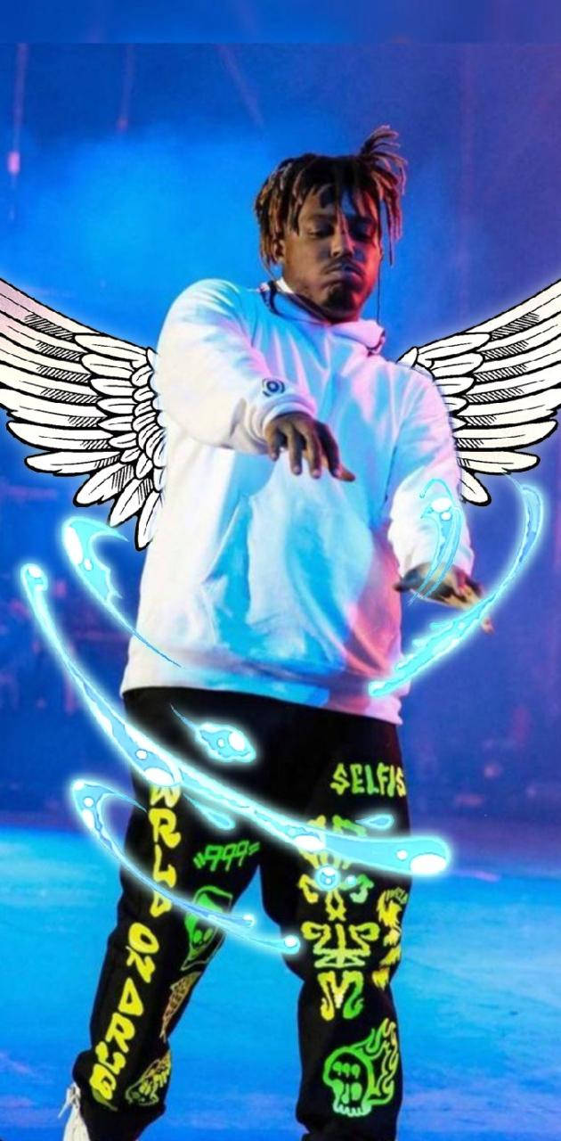 Cool Juice Wrld With Wings Background