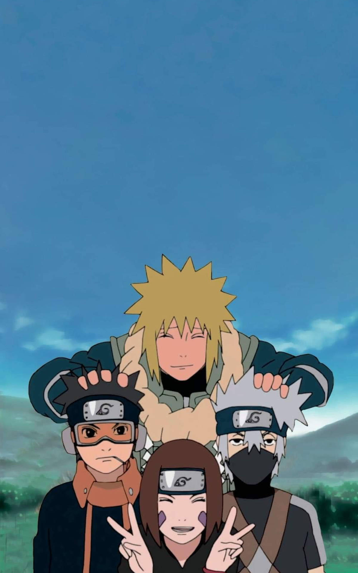 Cool Kakashi Naruto Group Photo Background