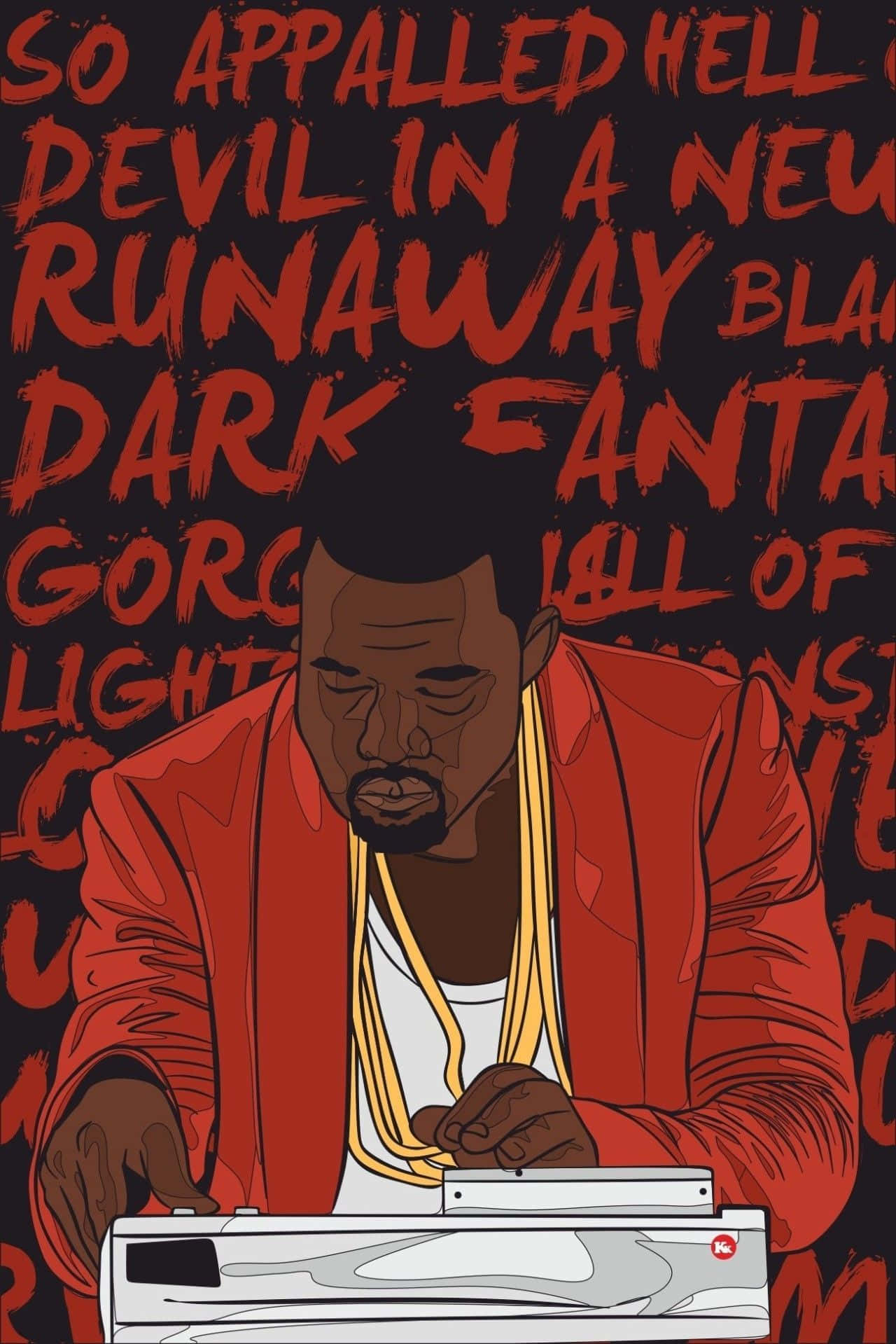 Cool Kanye West My Beautiful Dark Twisted Fantasy Background