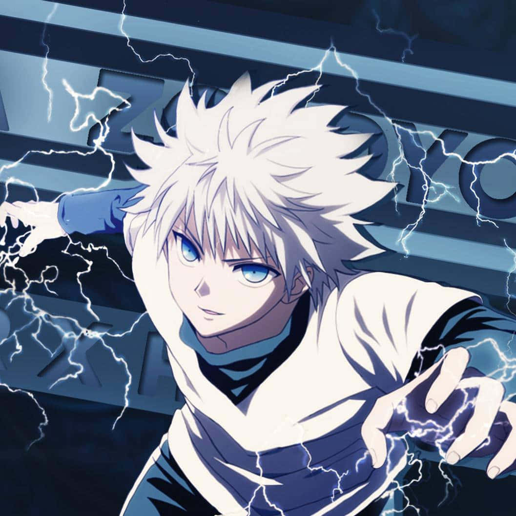 Cool Killua With Lightning Hxh Pfp Background