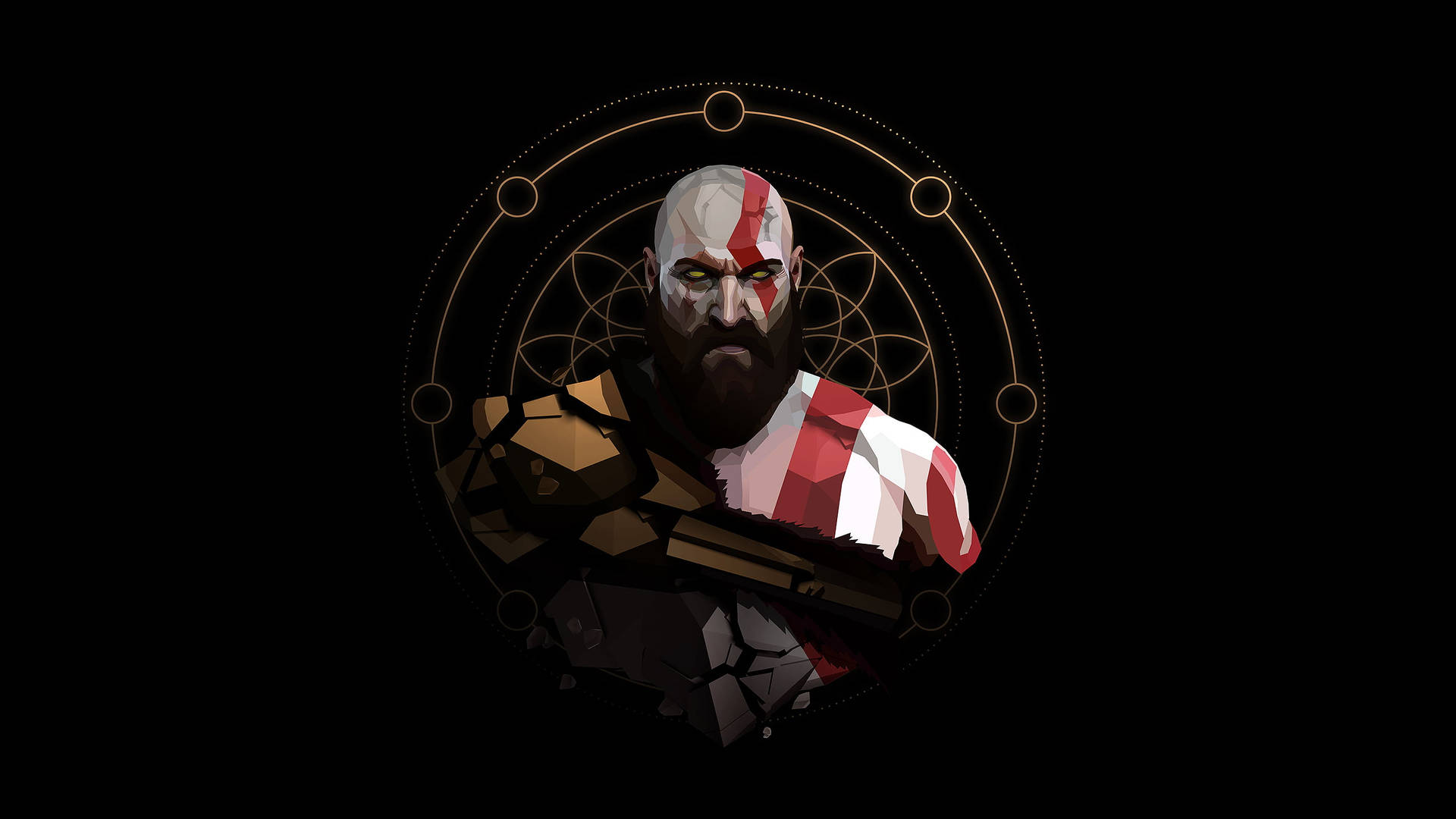 Cool Kratos Digital Fanart Background