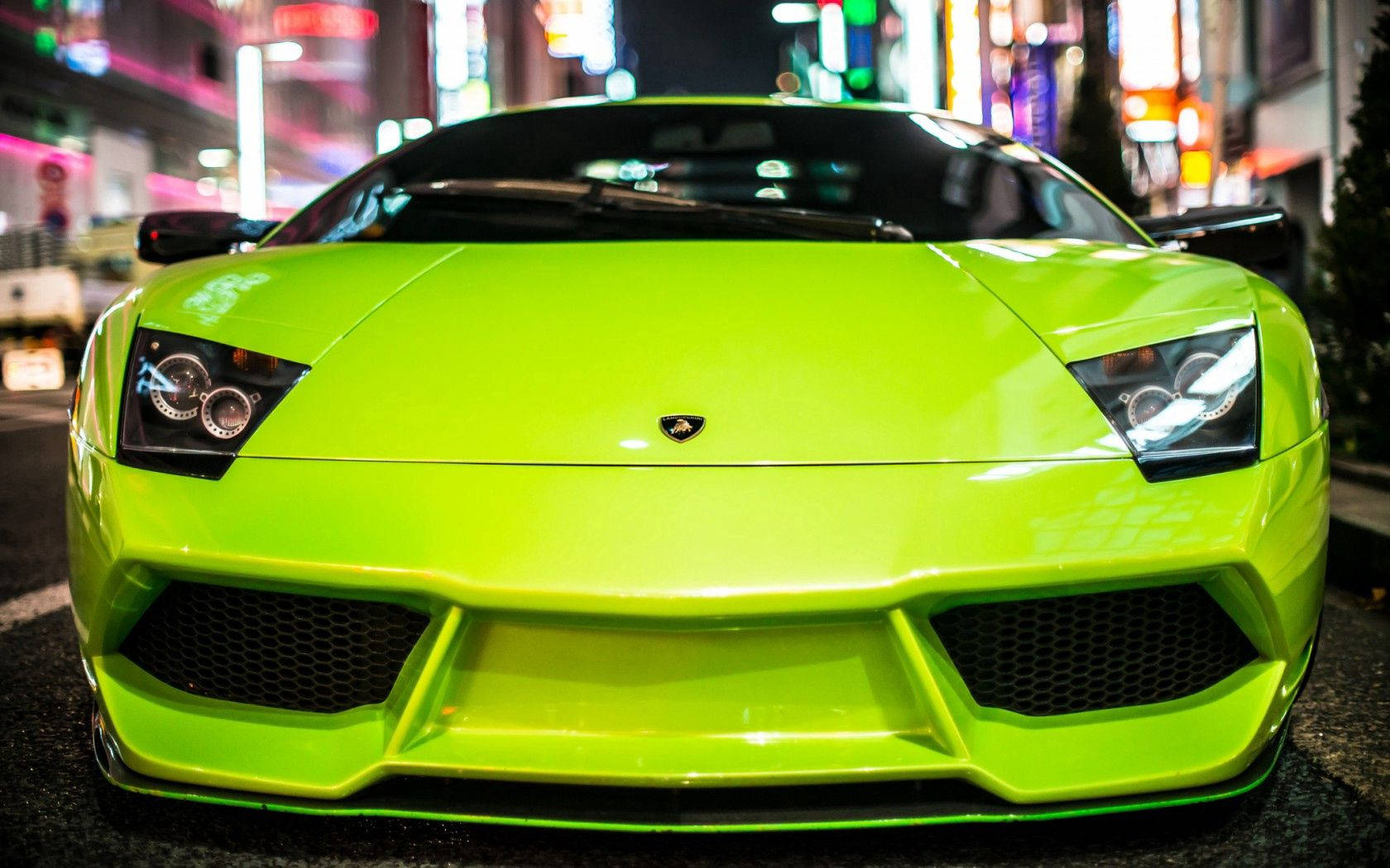 Cool Lamborghini Gallardo Car In Neon Green