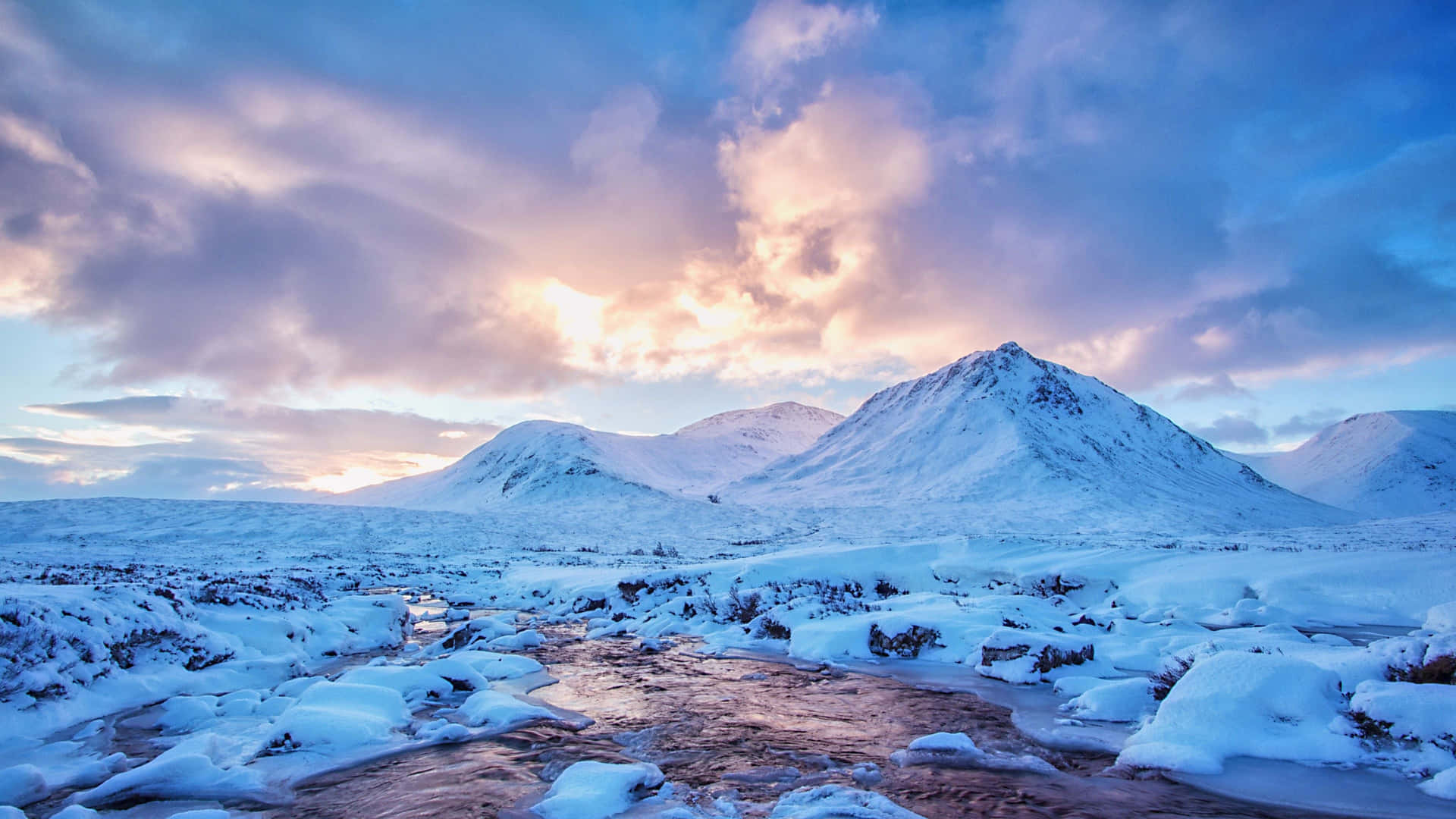 Cool Landscape With A Freezing River