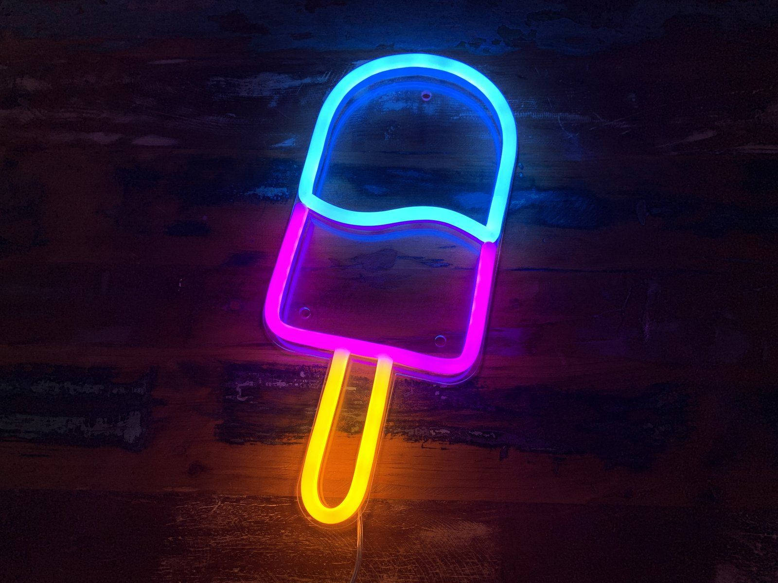 Cool Led Cute Popsicle Background