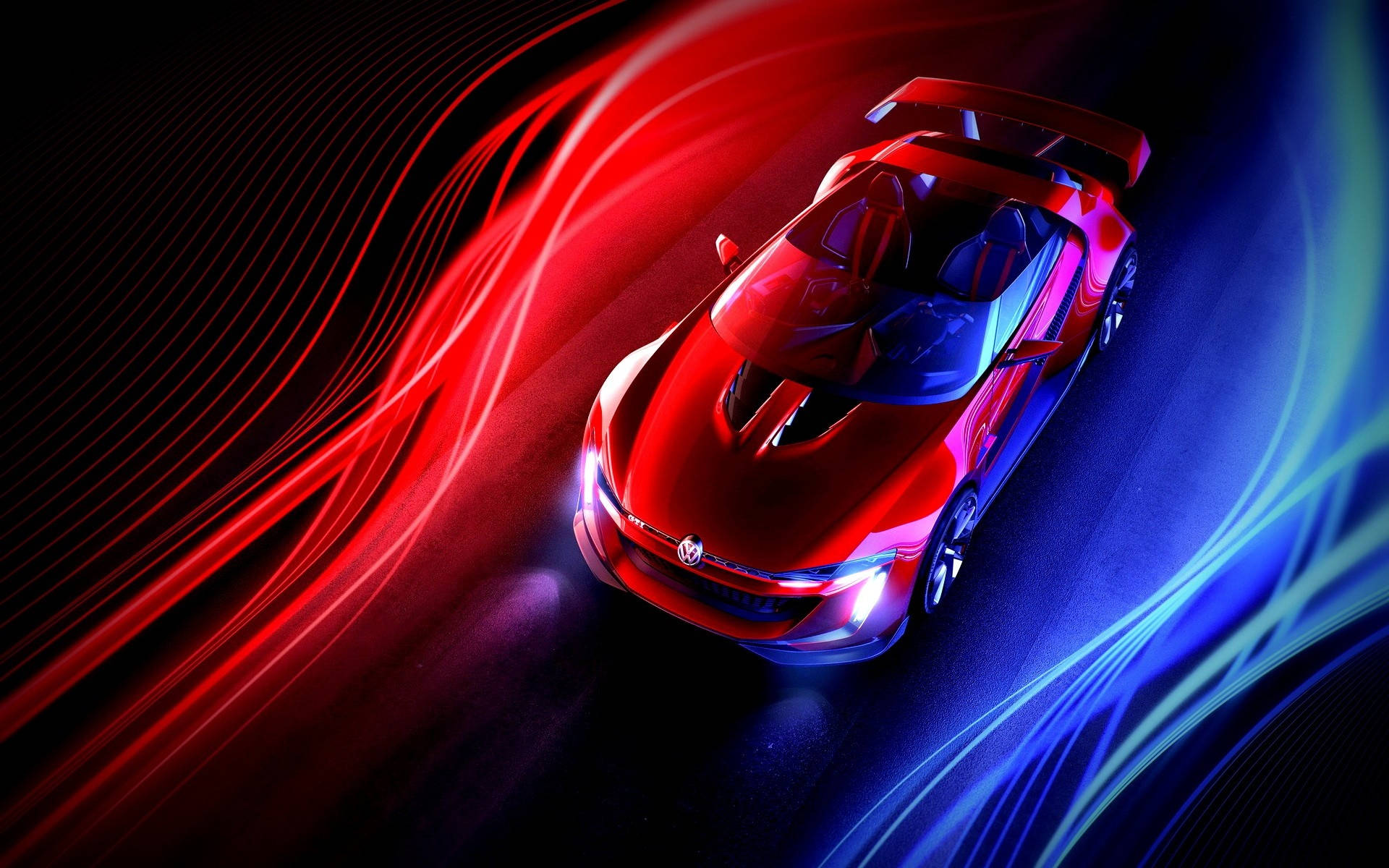 Cool Led Red Car Background