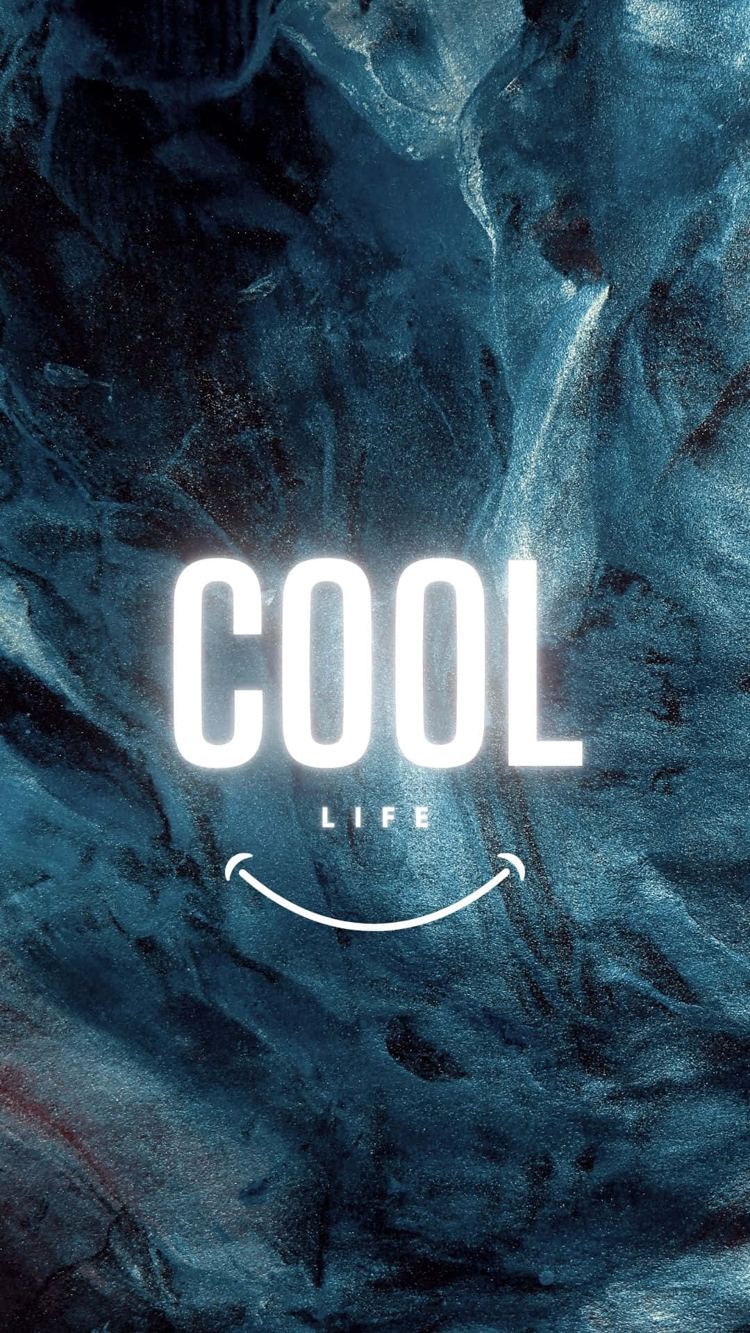 Cool Life - A Blue And White Background Background