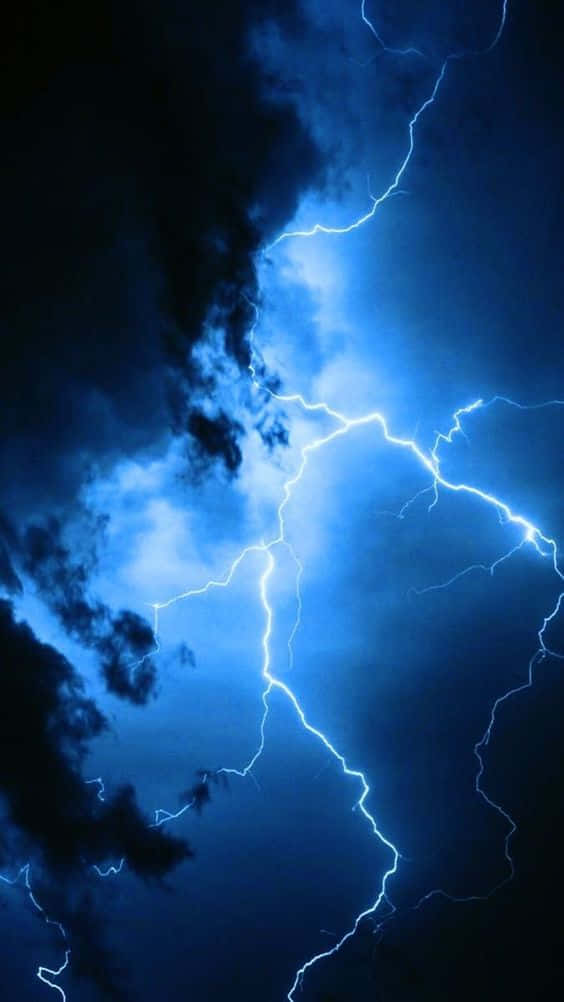 Cool Lightning Across The Sky Background