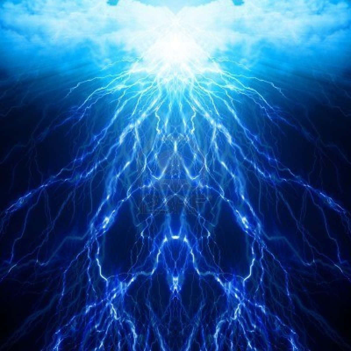 Cool Lightning Bolts Powerful Background