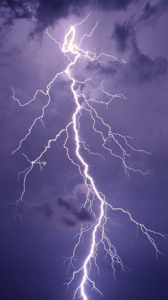 Cool Lightning Purple Iphone Background