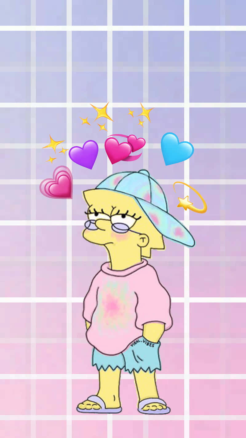 Cool Lisa Simpson Aesthetic Wallpaper Background