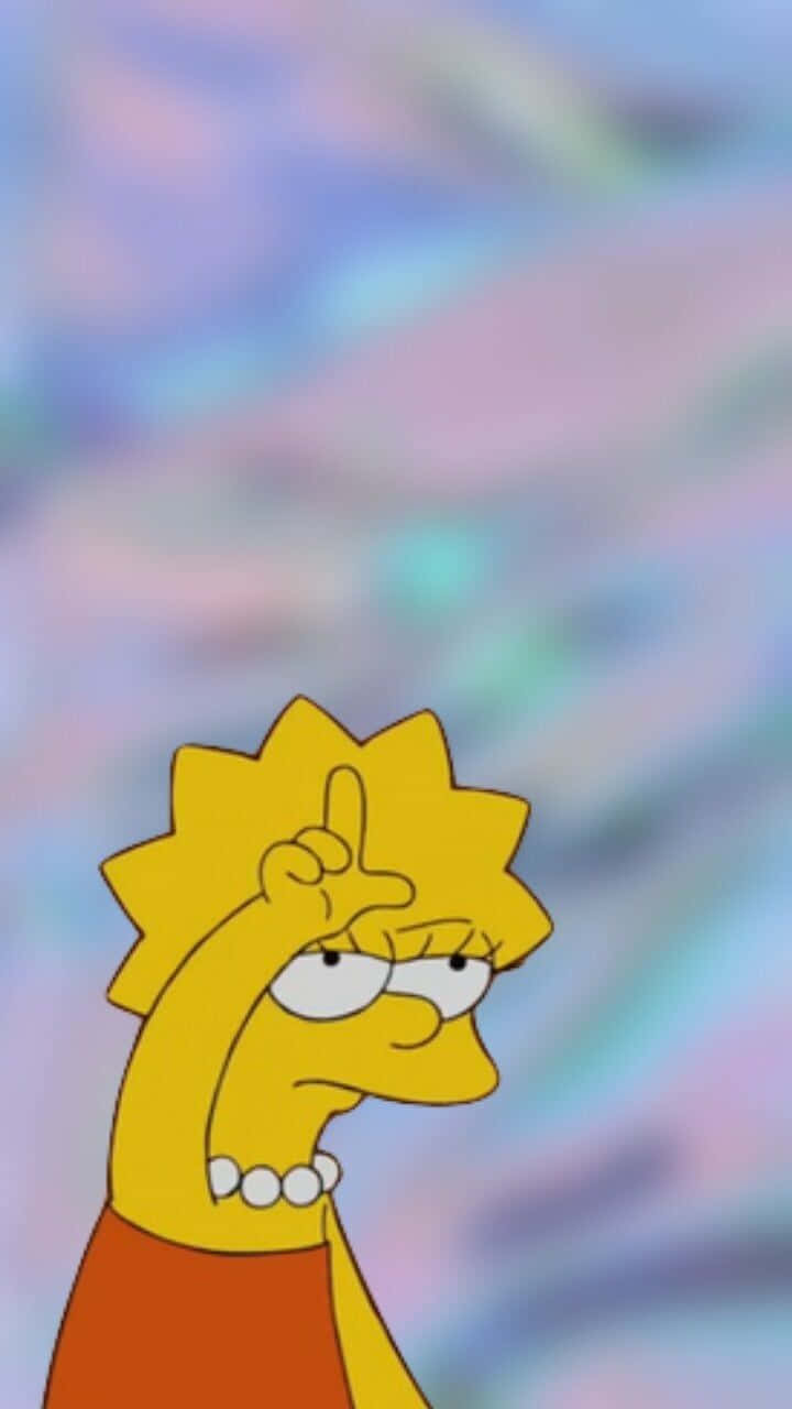 Cool Lisa Simpson Gesture Background