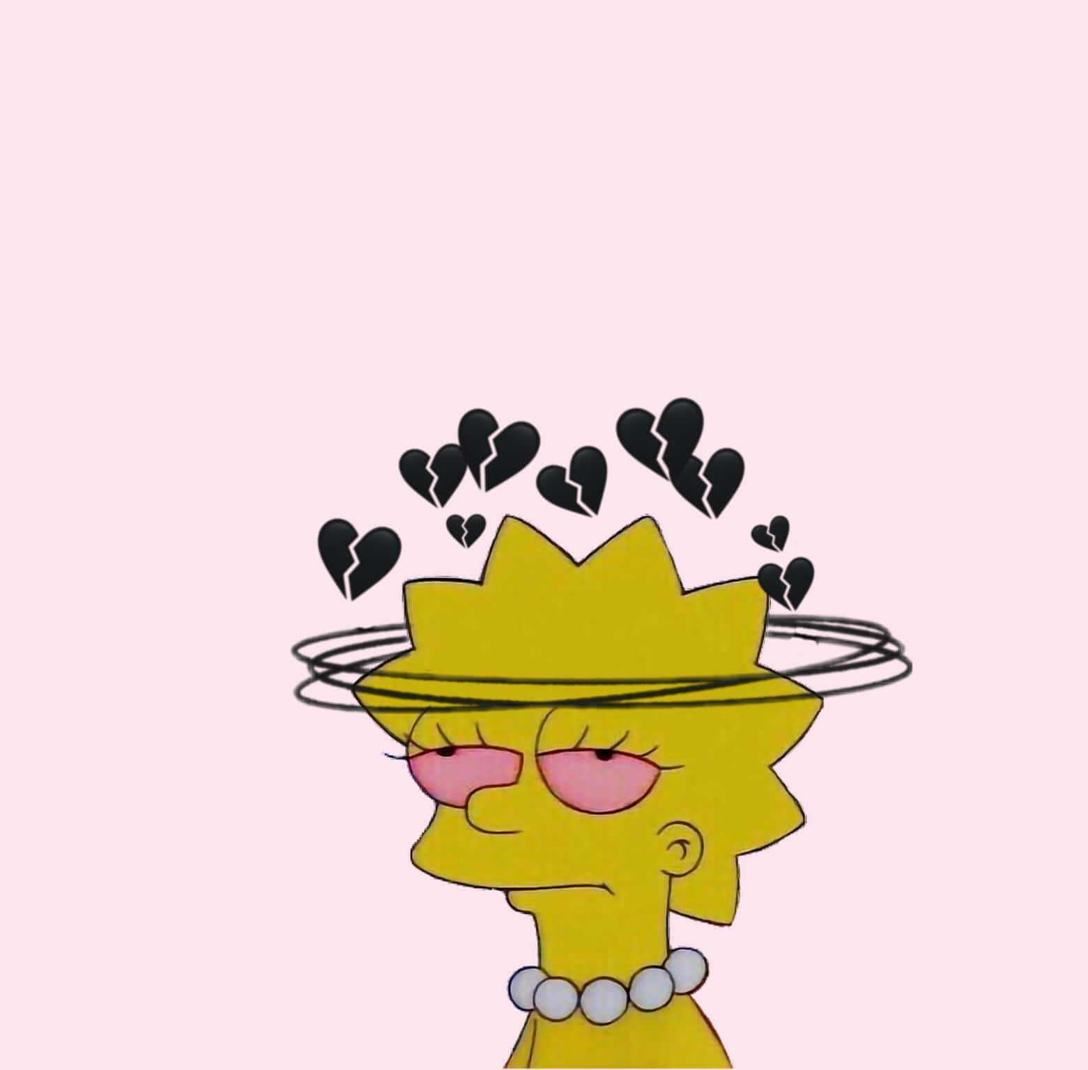 Cool Lisa Simpson Heartbroken Background