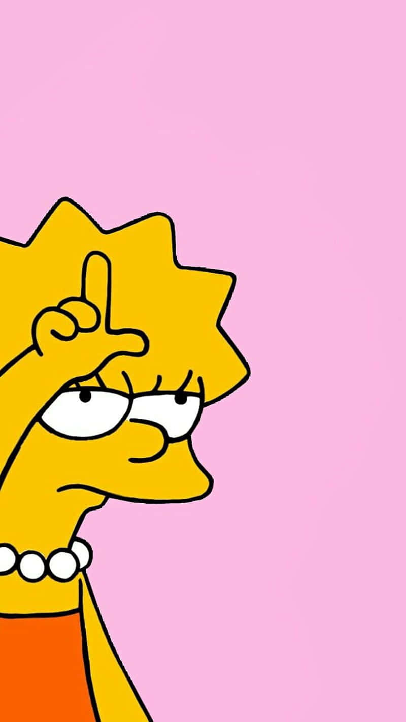 Cool Lisa Simpson Pose Background