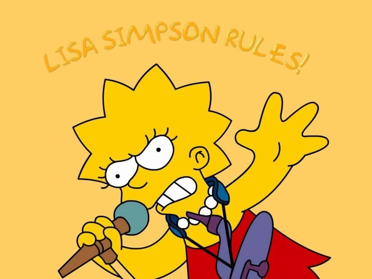 Cool Lisa Simpson Rockstar Background