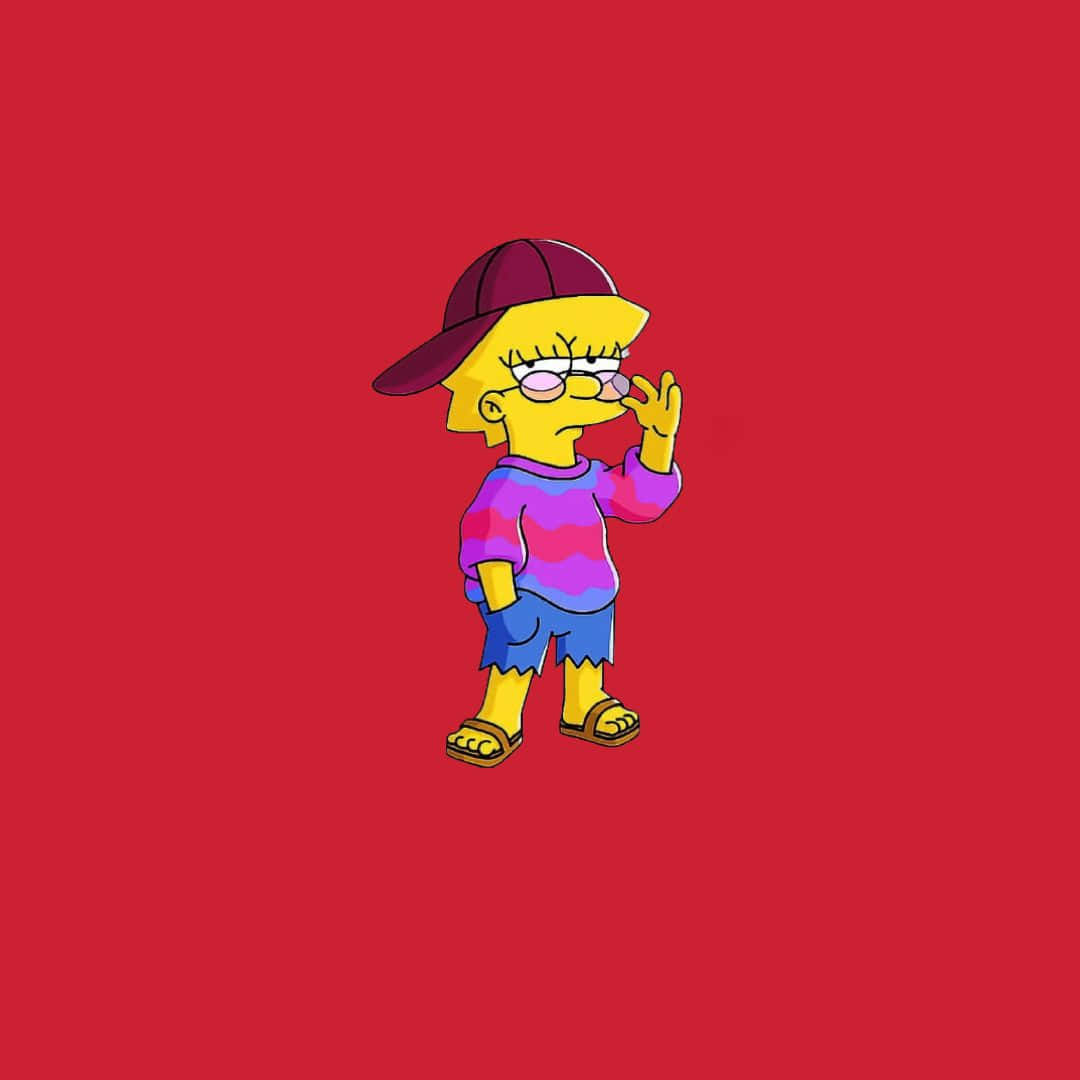 Cool Lisa Simpson Stylish Outfit Background