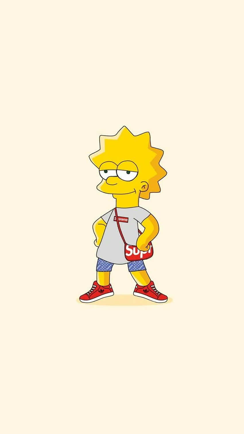 Cool Lisa Simpson Stylish Outfit Background