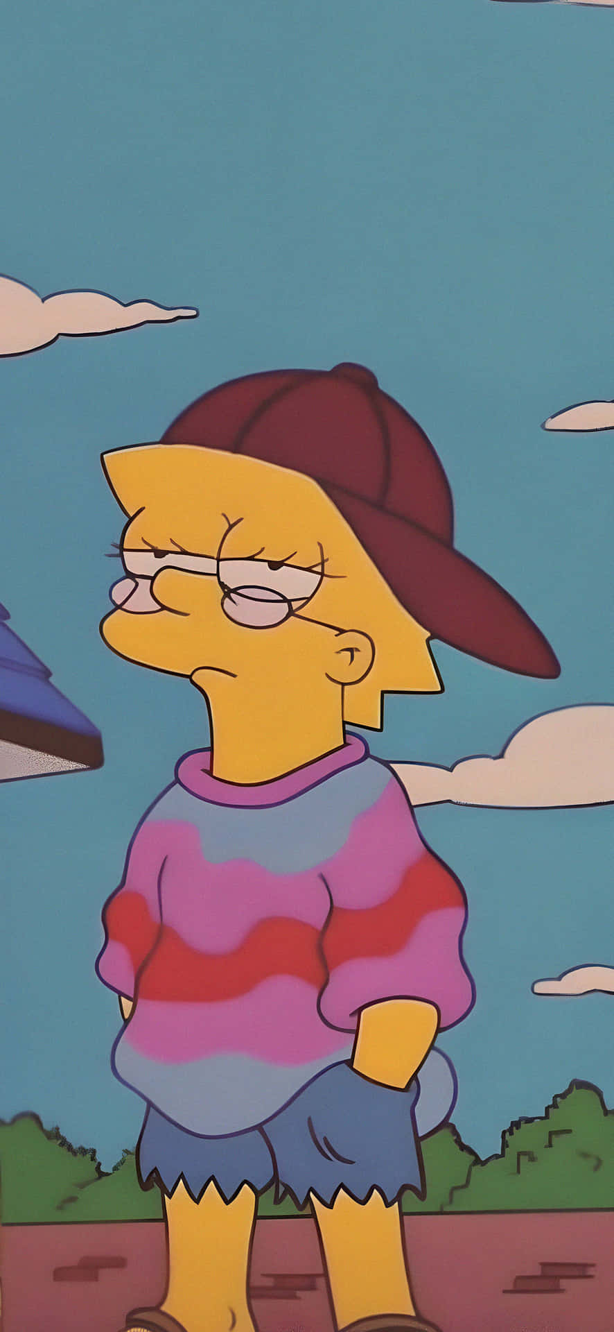 Cool Lisa Simpson Stylish Pose Background