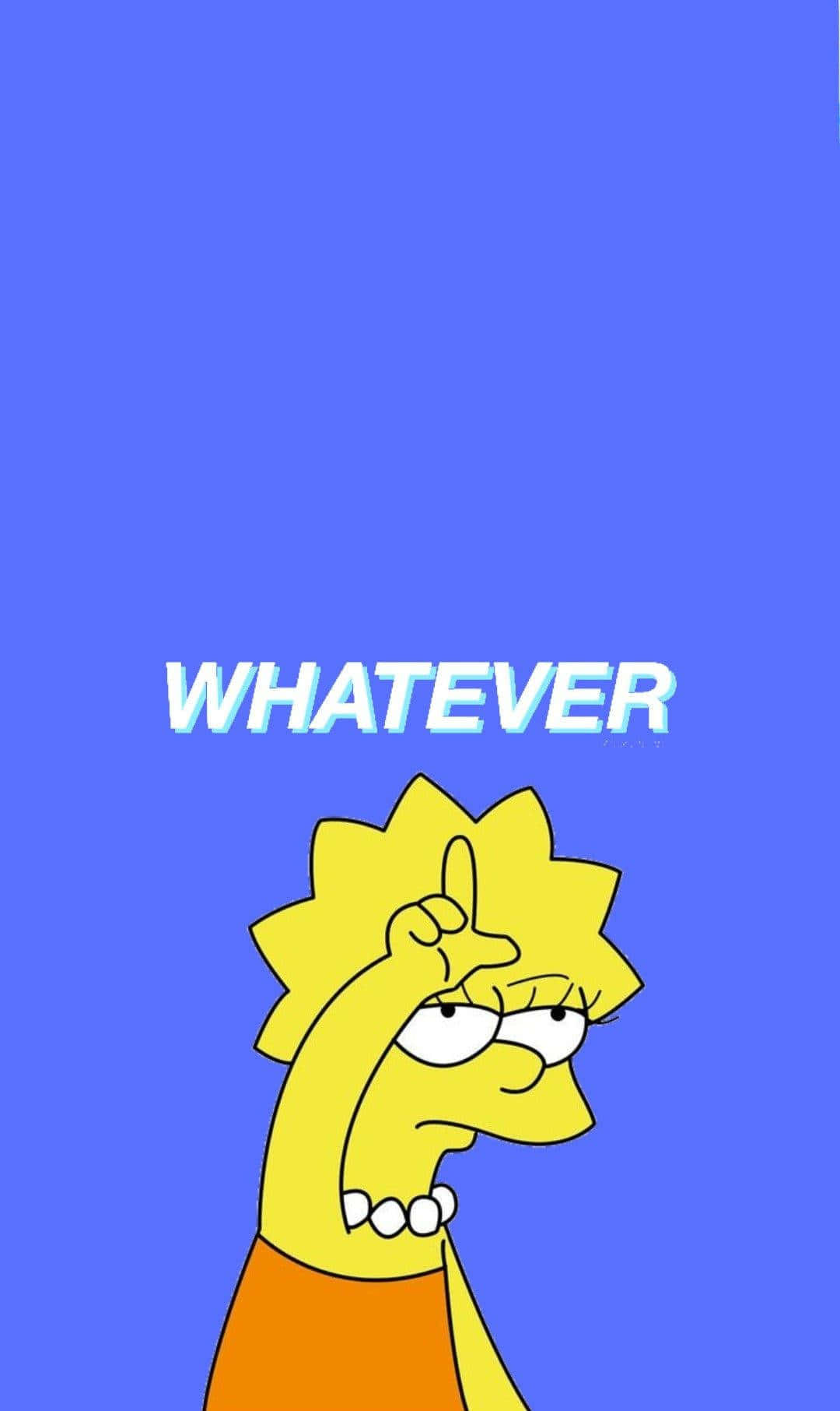 Cool Lisa Simpson Whatever Attitude Background