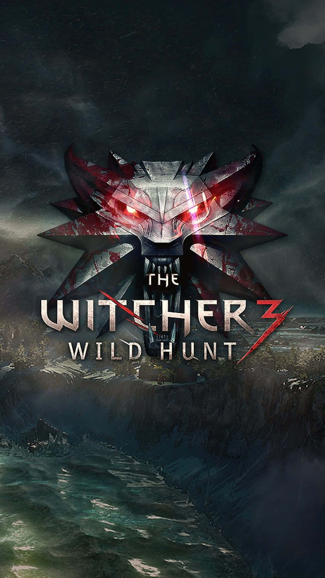 Cool Logo Of Witcher 3 Phone Background