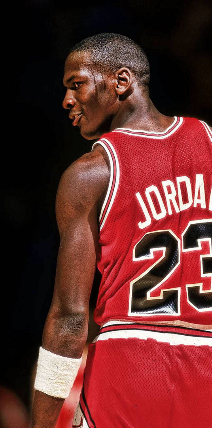 Cool Looking-over-shoulder Michael Jordan Background