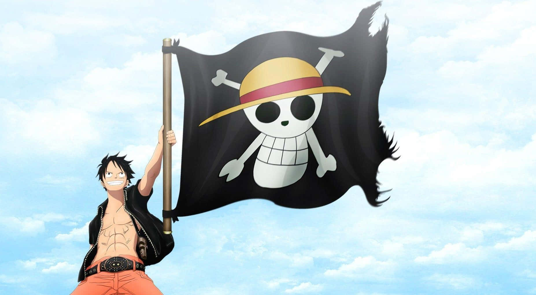 Cool Luffy Showing Off His Swagger And Flair.