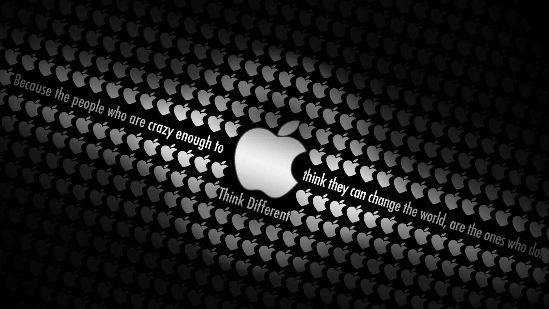 Cool Mac Logo Inspirational Quote Background