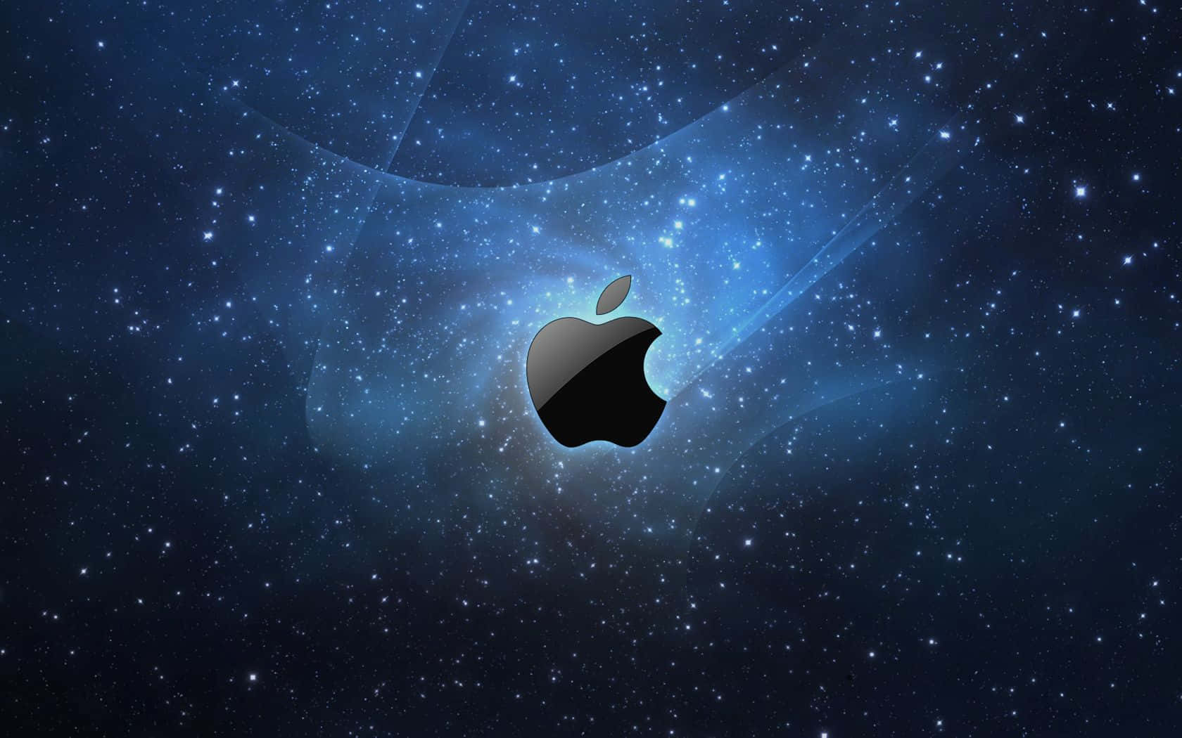 Cool Mac Logo Stars In Space Background
