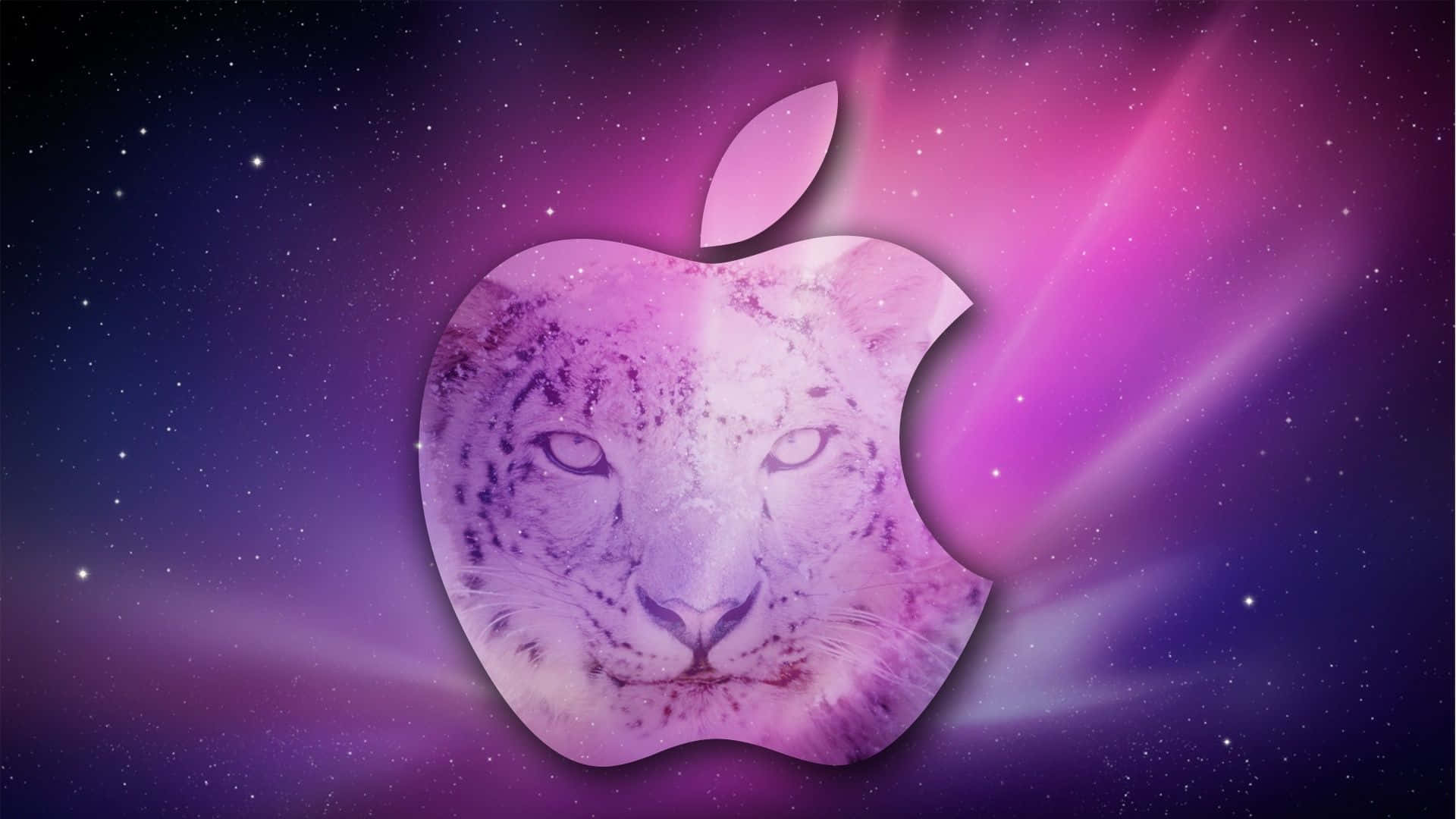 Cool Mac Logo With A White Tiger Background