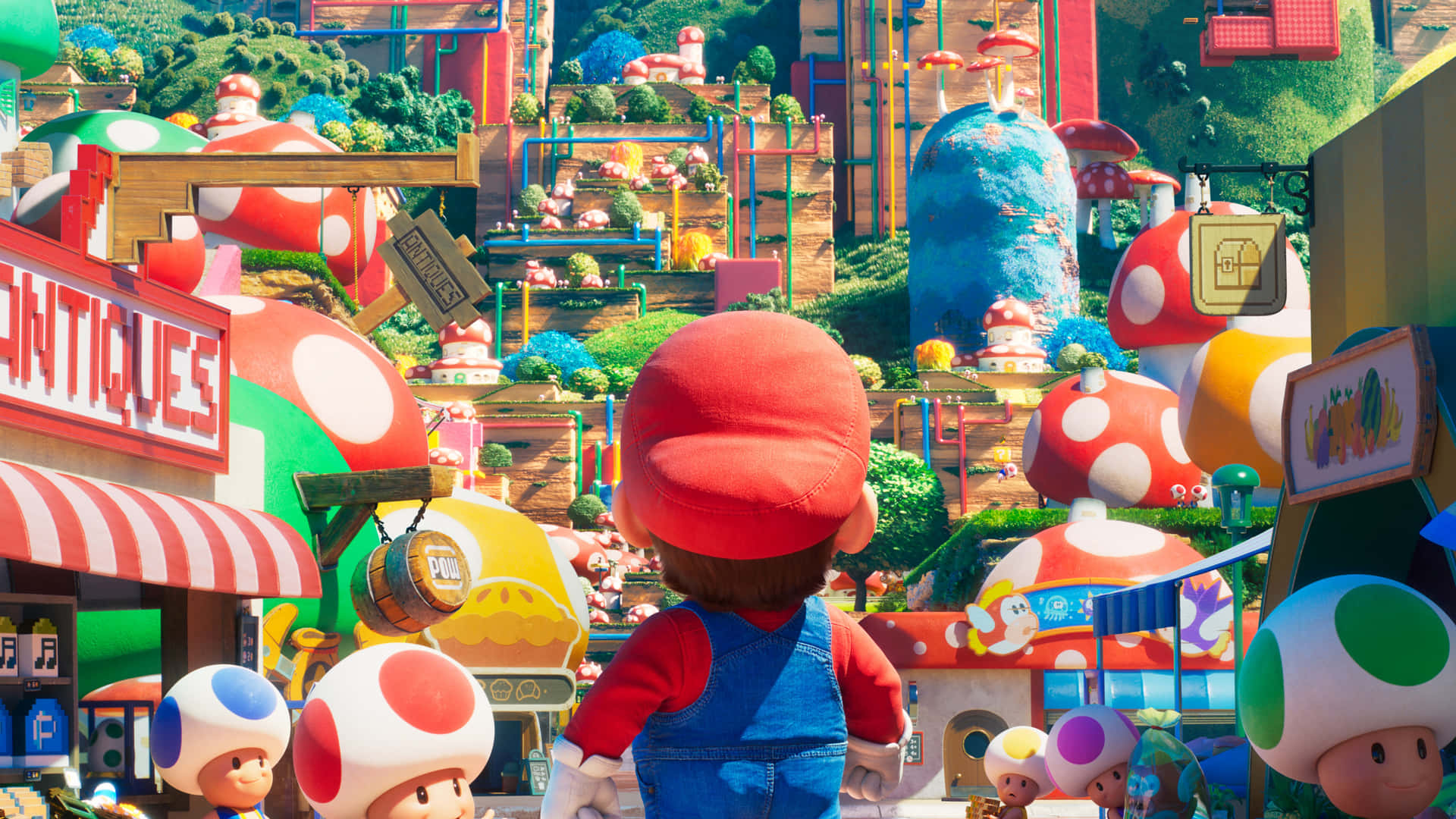 Cool Mario Shows Off His Agility As He Collects Coins In The Mushroom Kingdom