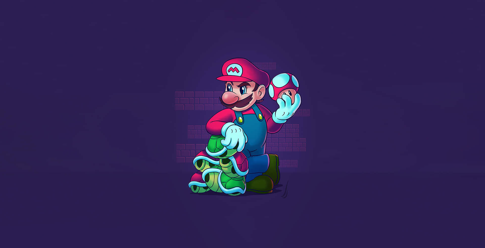 Cool Mario Stomping On His Foes