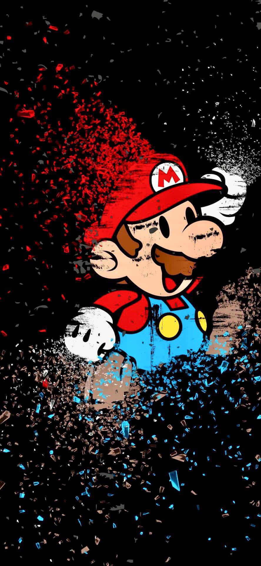 Cool Mario, The Classic Super Mario Bros Mascot. Background