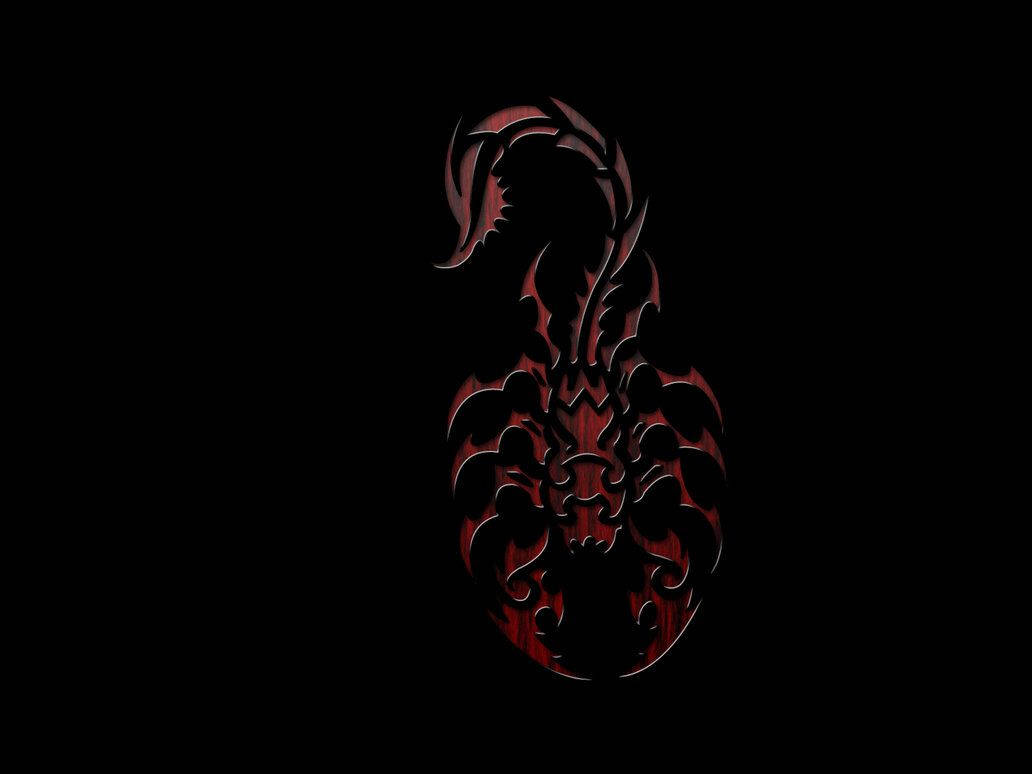 Cool Maroon Scorpio Symbol Background