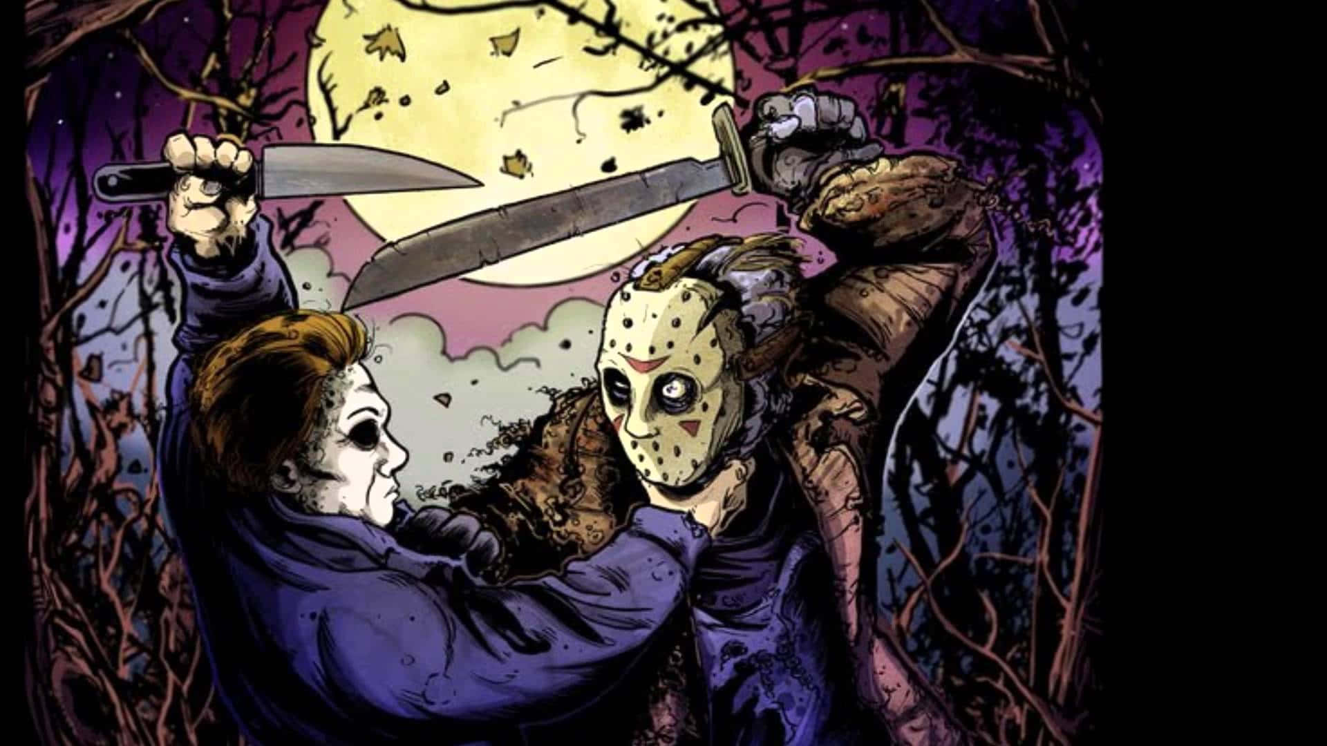 Cool Michael Myers Ready To Scare Your Halloween Night Background