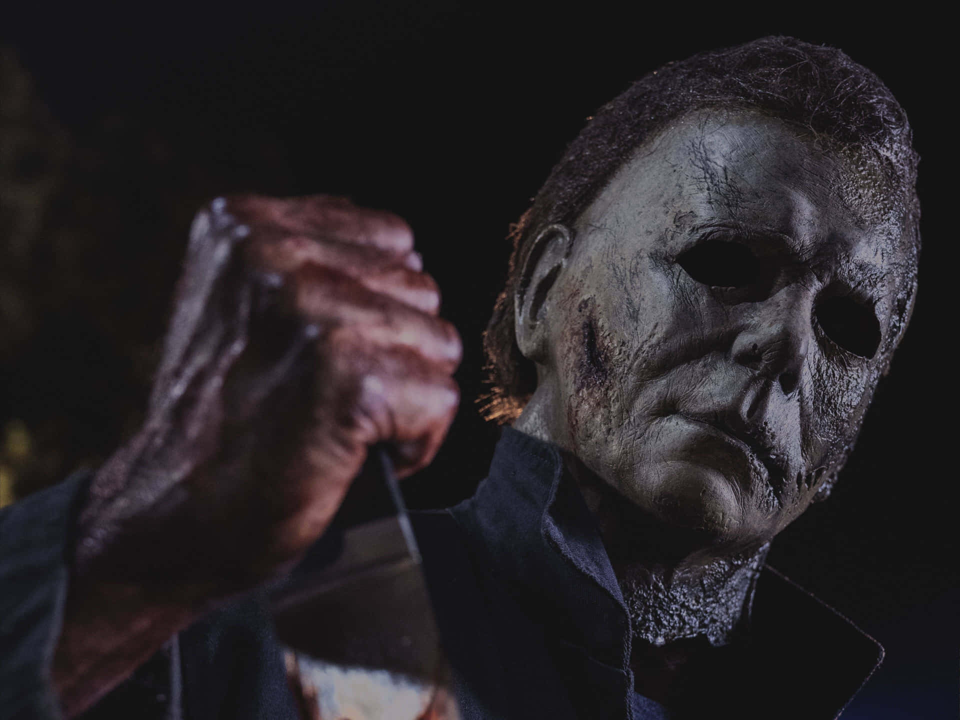 Cool Michael Myers With A Knife Background