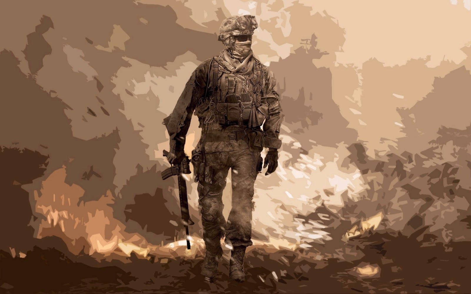 Cool Military Art Illustration Background
