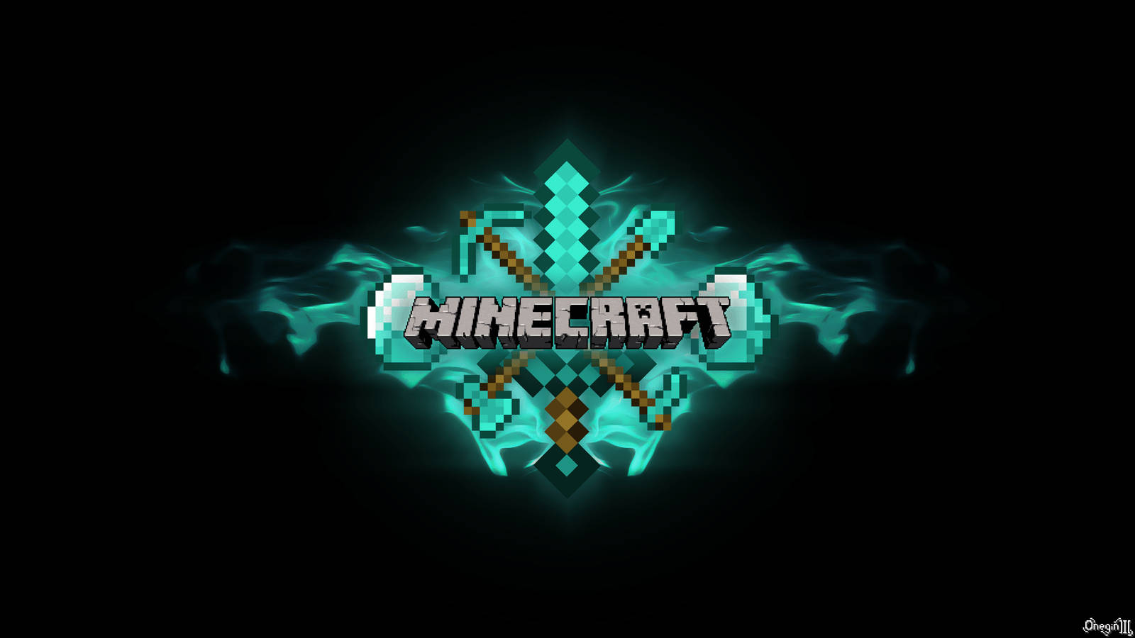 Cool Minecraft Title Art Background