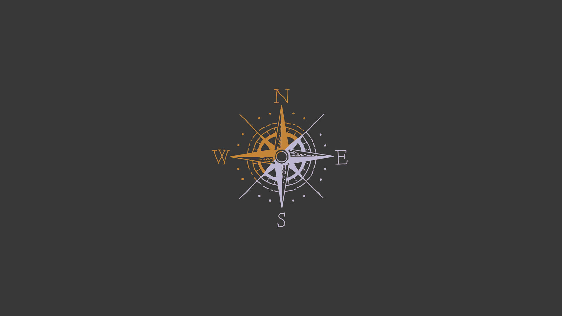 Cool Minimalist Compass Rose Background