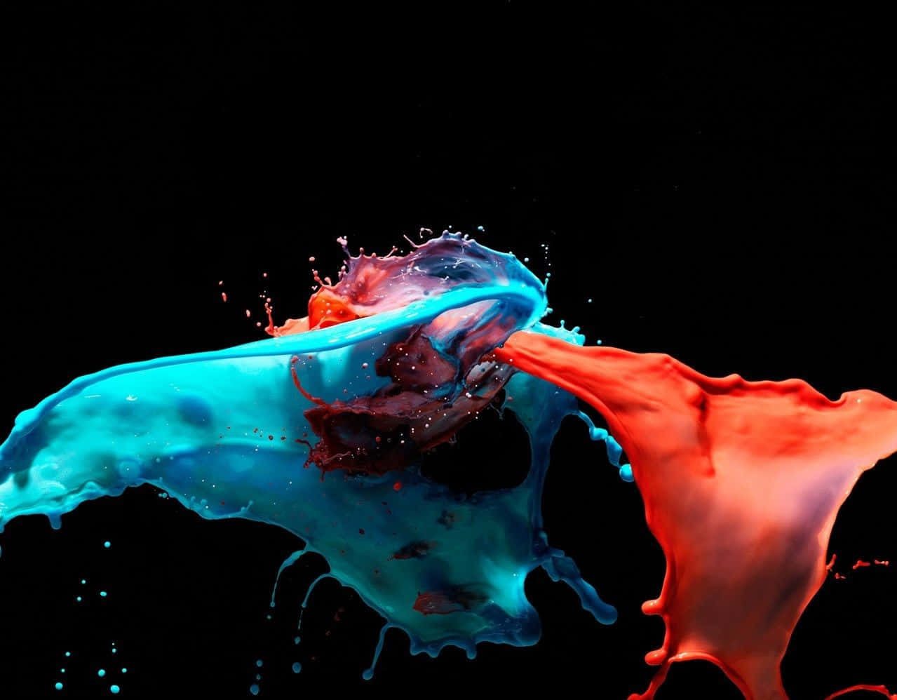 Cool Monitor Paint Splash Background