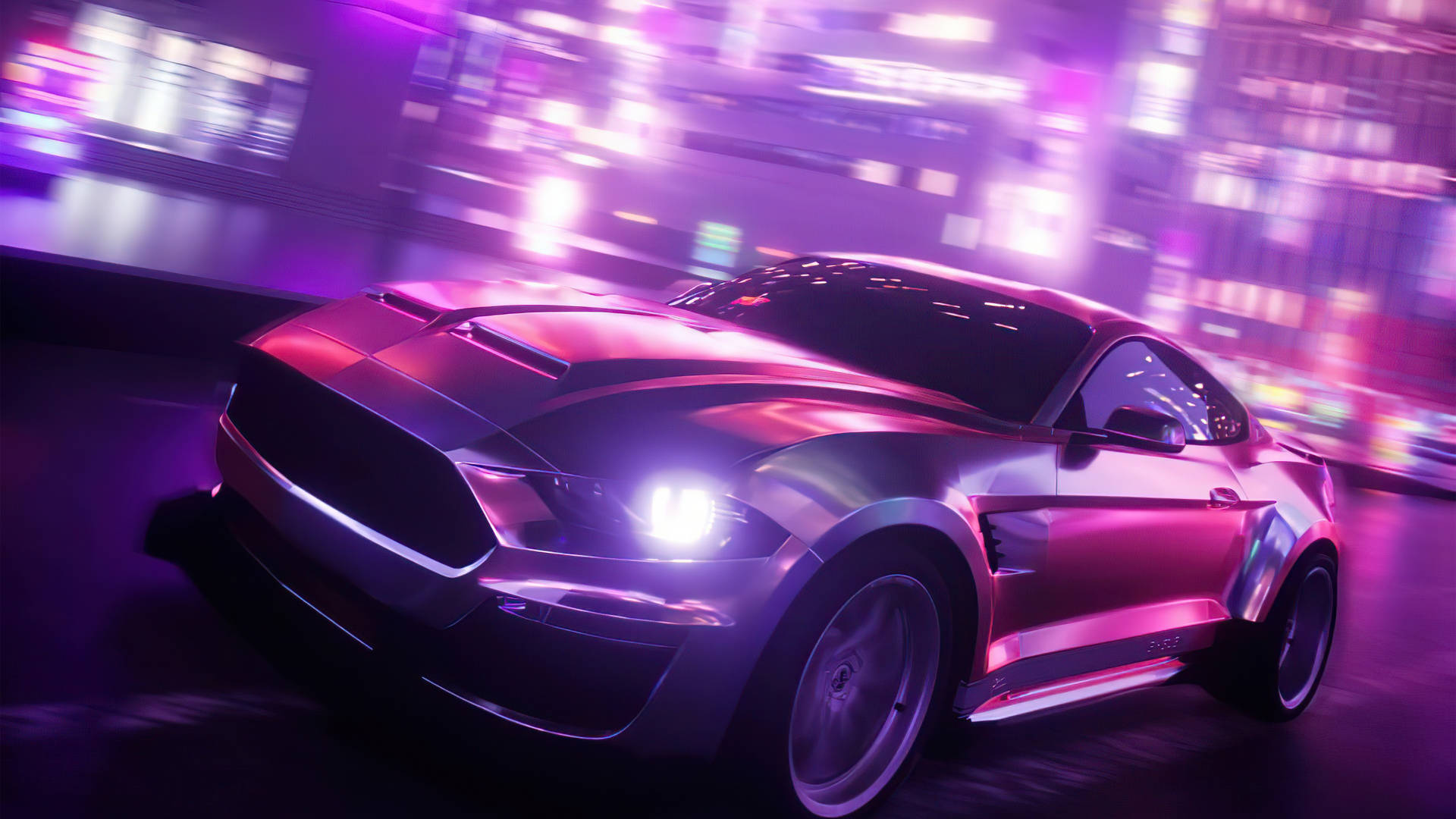 Cool Mustang Purple Background