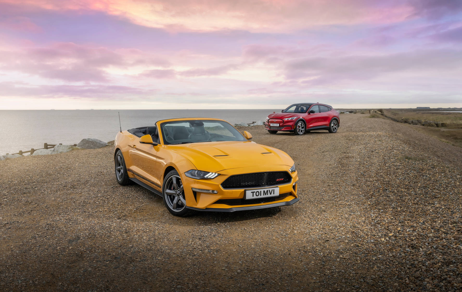 Cool Mustang Yellow And Red Background