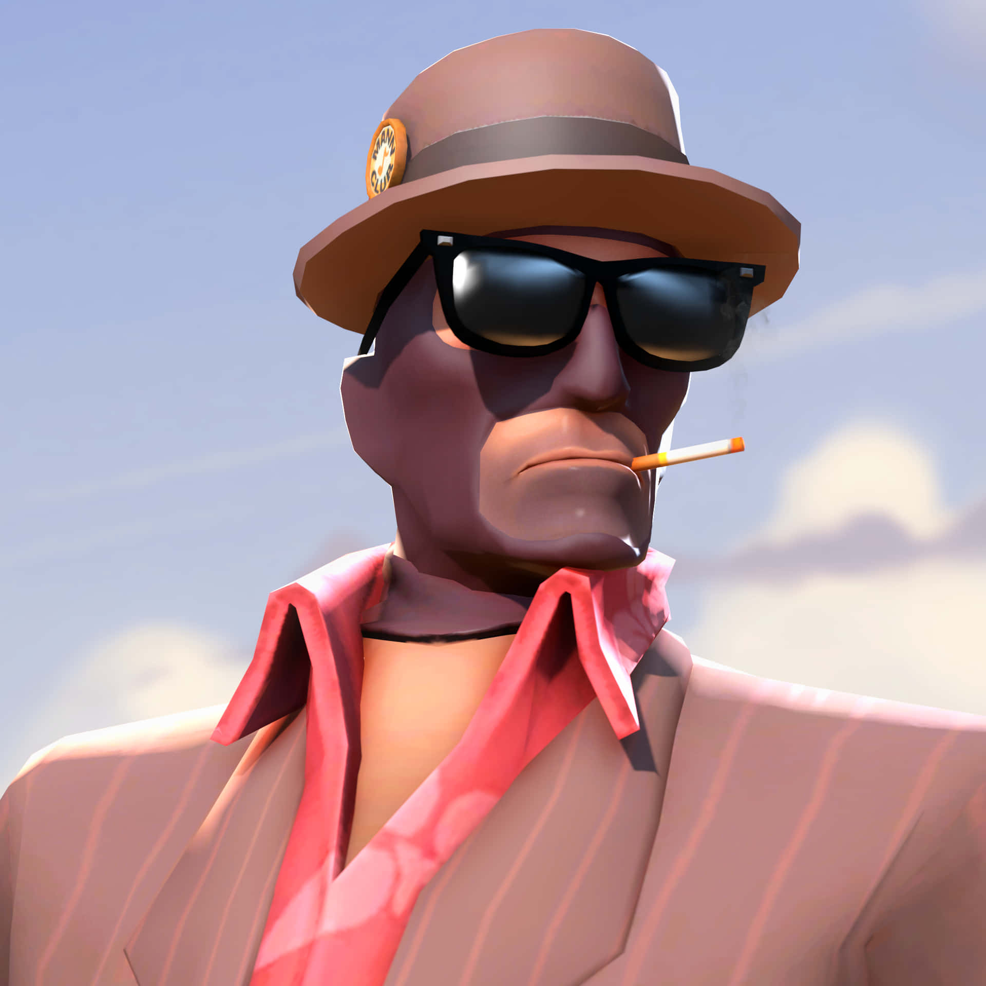 Cool & Mysterious - Man Smoking In Shadow Background