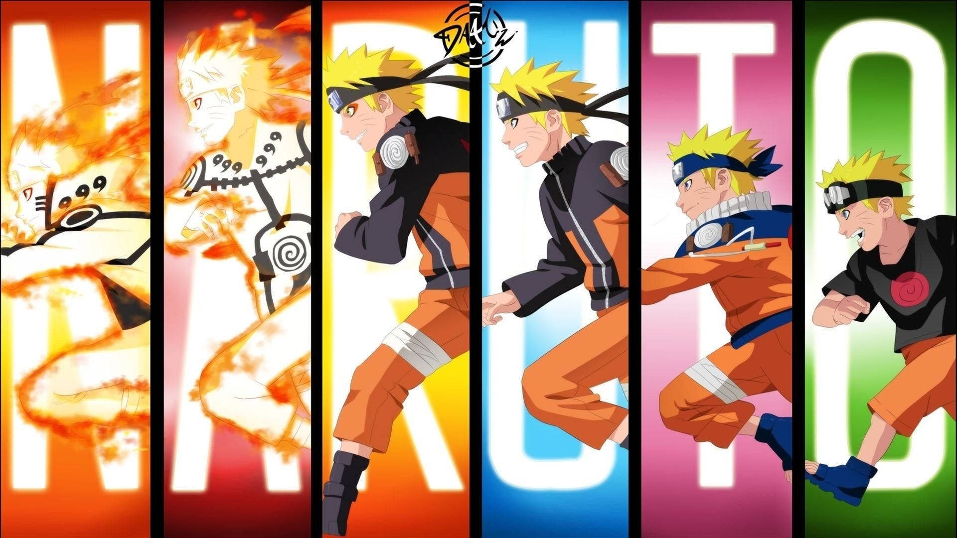 Cool Naruto Collage Art Background