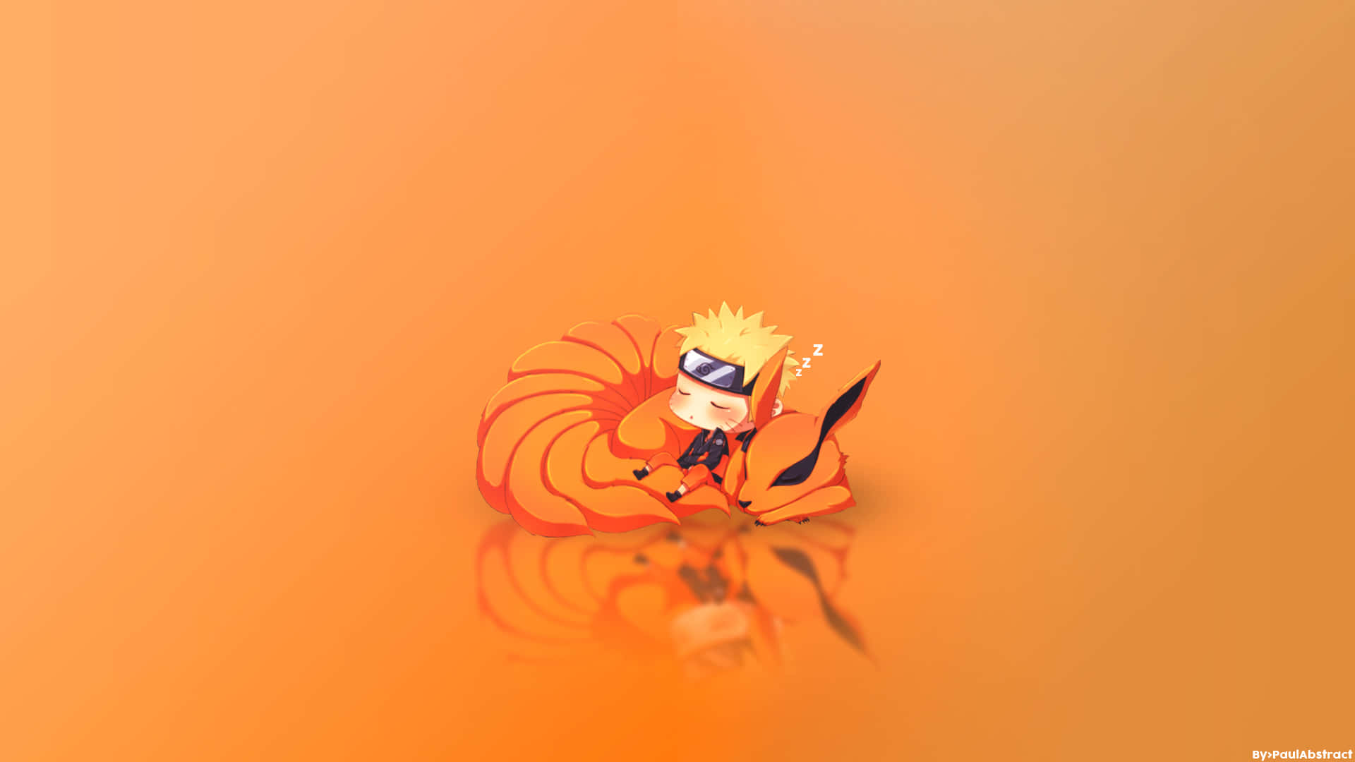 Cool Naruto Desktop With Chibi Kurama Background