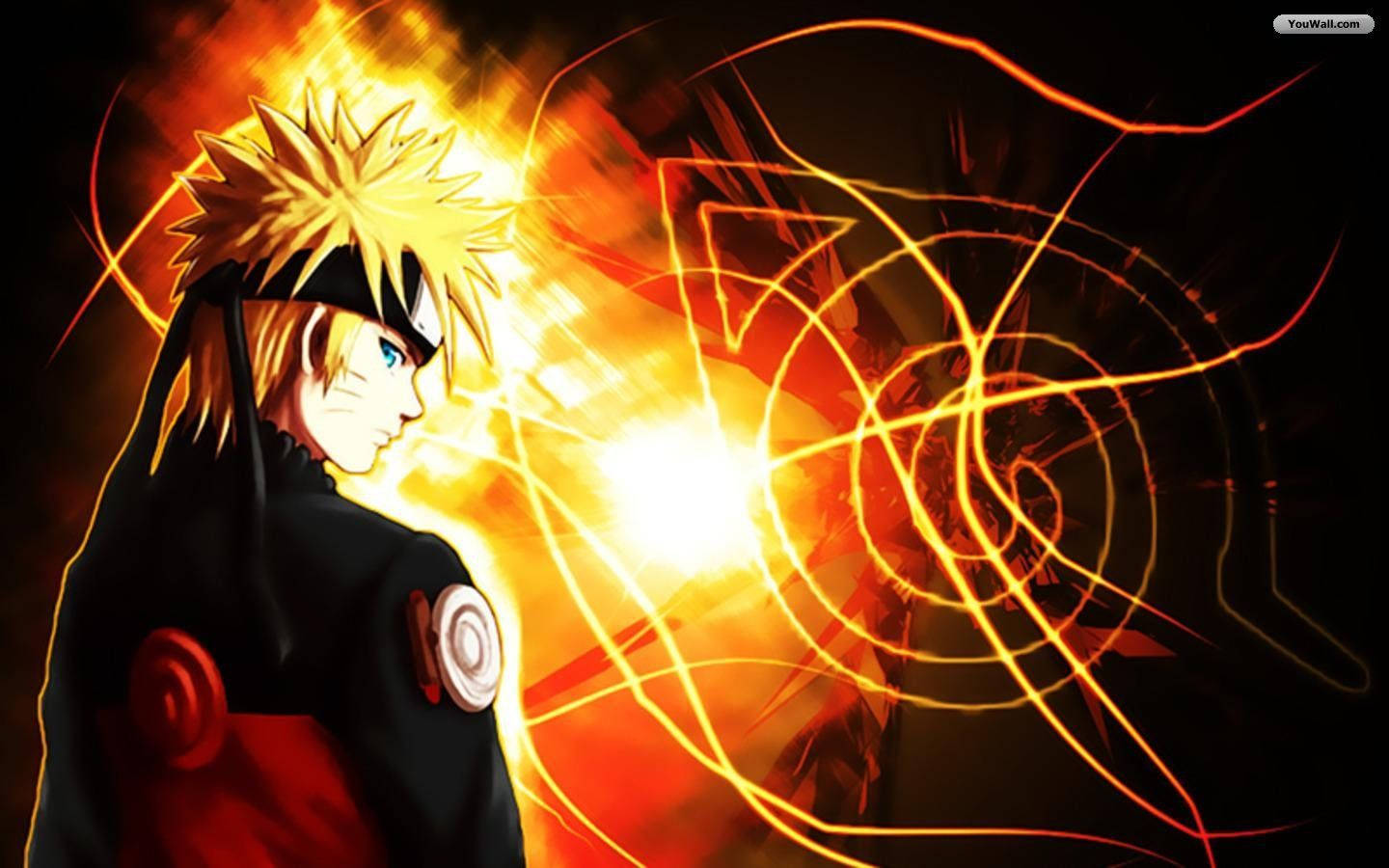 Cool Naruto Gold Aesthetic Art Background